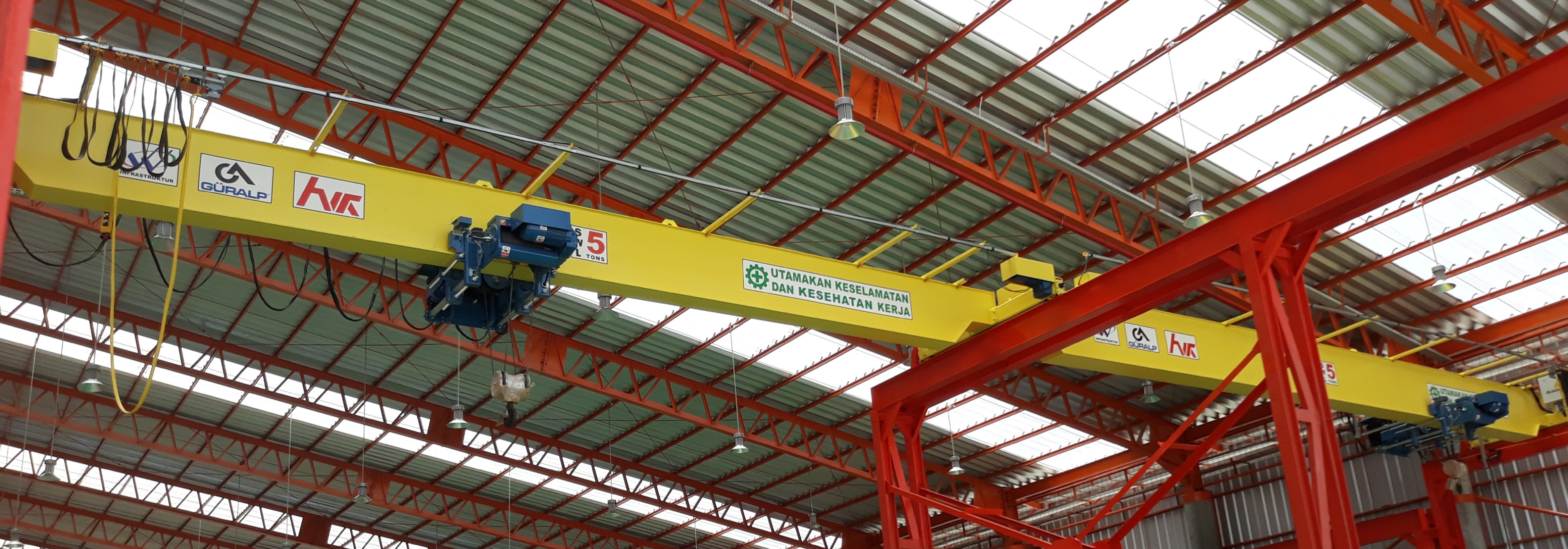 Single girder overhead travelling crane Capacity 5 tons