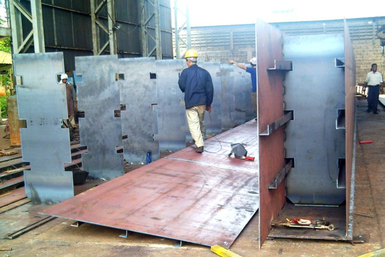 Proses Produksi Fabrikasi Box Girder 80 ton